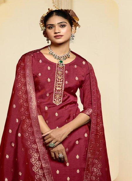 Heer By Vitara Maslin Jacquard Handwork Readymade Suits Wholesale Suppliers In India